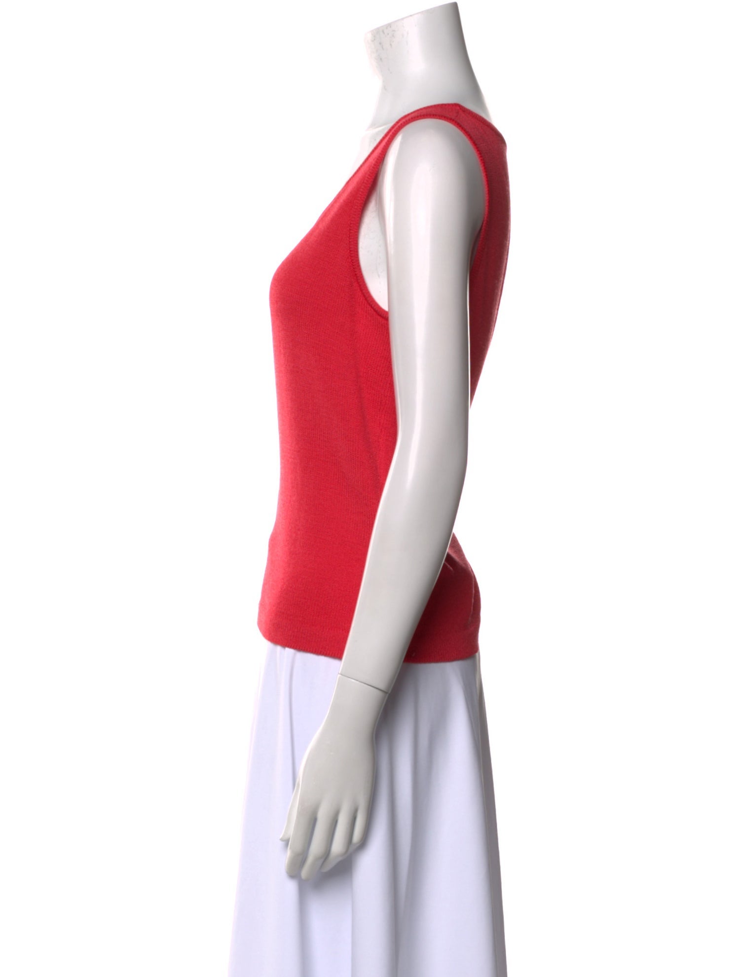 St. John Collection Wool Scoop Neck Top
