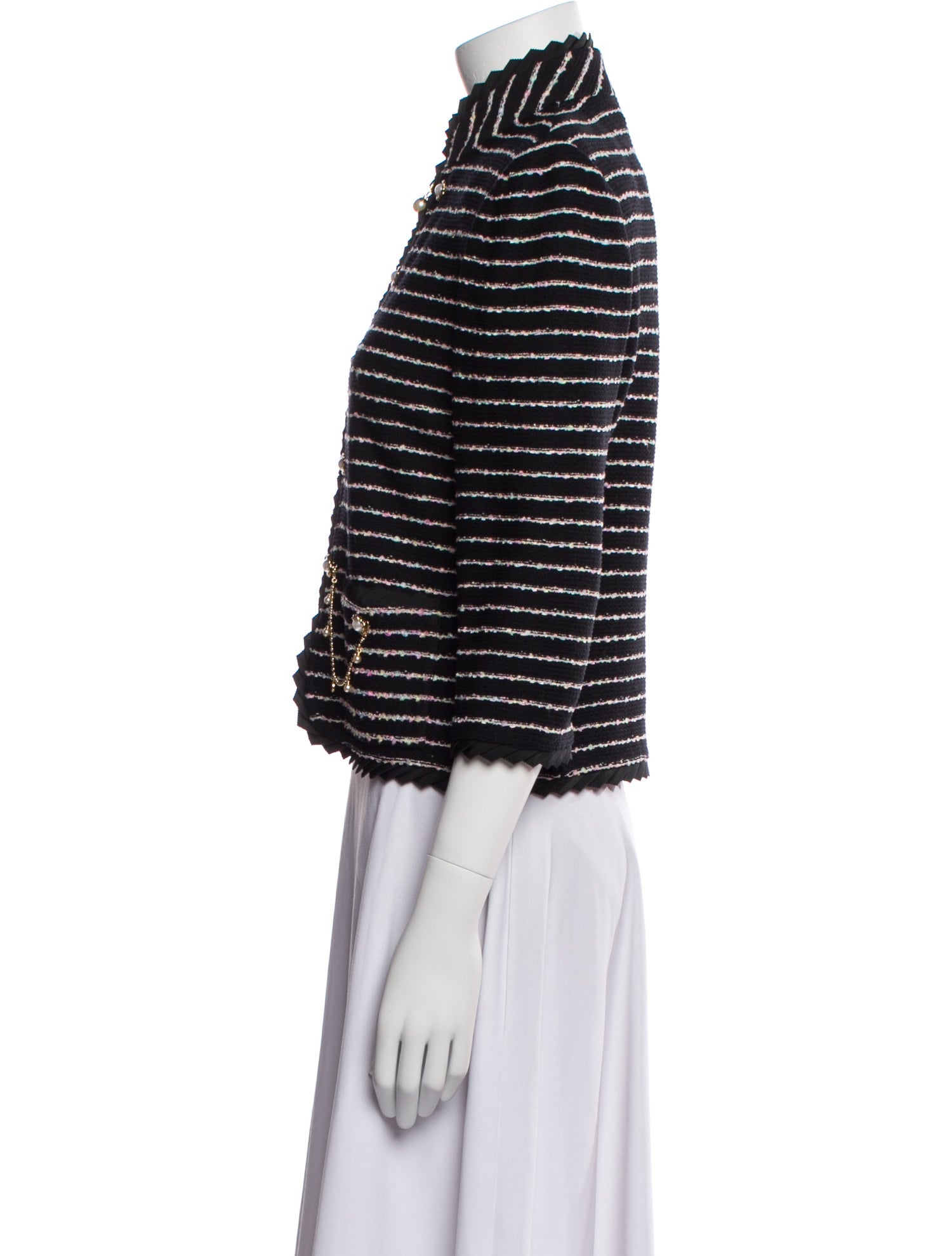 St. John Collection Wool Striped Evening Jacket