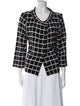St. John Collection Wool Plaid Print Blazer