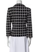 St. John Collection Wool Plaid Print Blazer