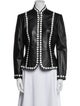 St. John Collection Leather Printed Evening Jacket