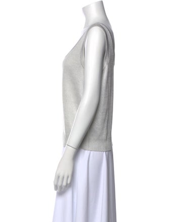 St. John Collection Scoop Neck Sleeveless Top