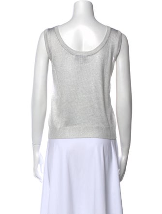 St. John Collection Scoop Neck Sleeveless Top