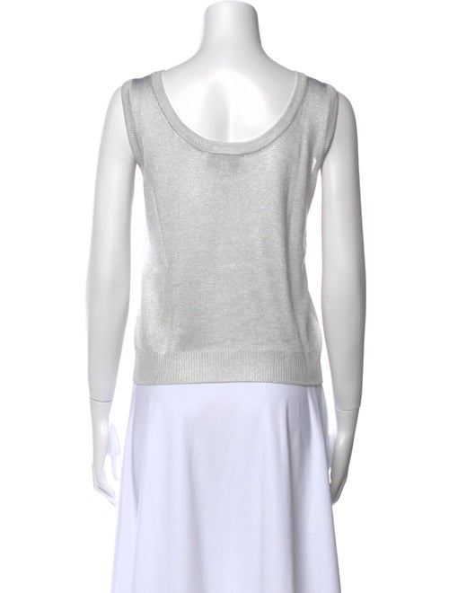 St. John Collection Scoop Neck Sleeveless Top