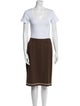 St. John Collection Wool Striped Skirt Set