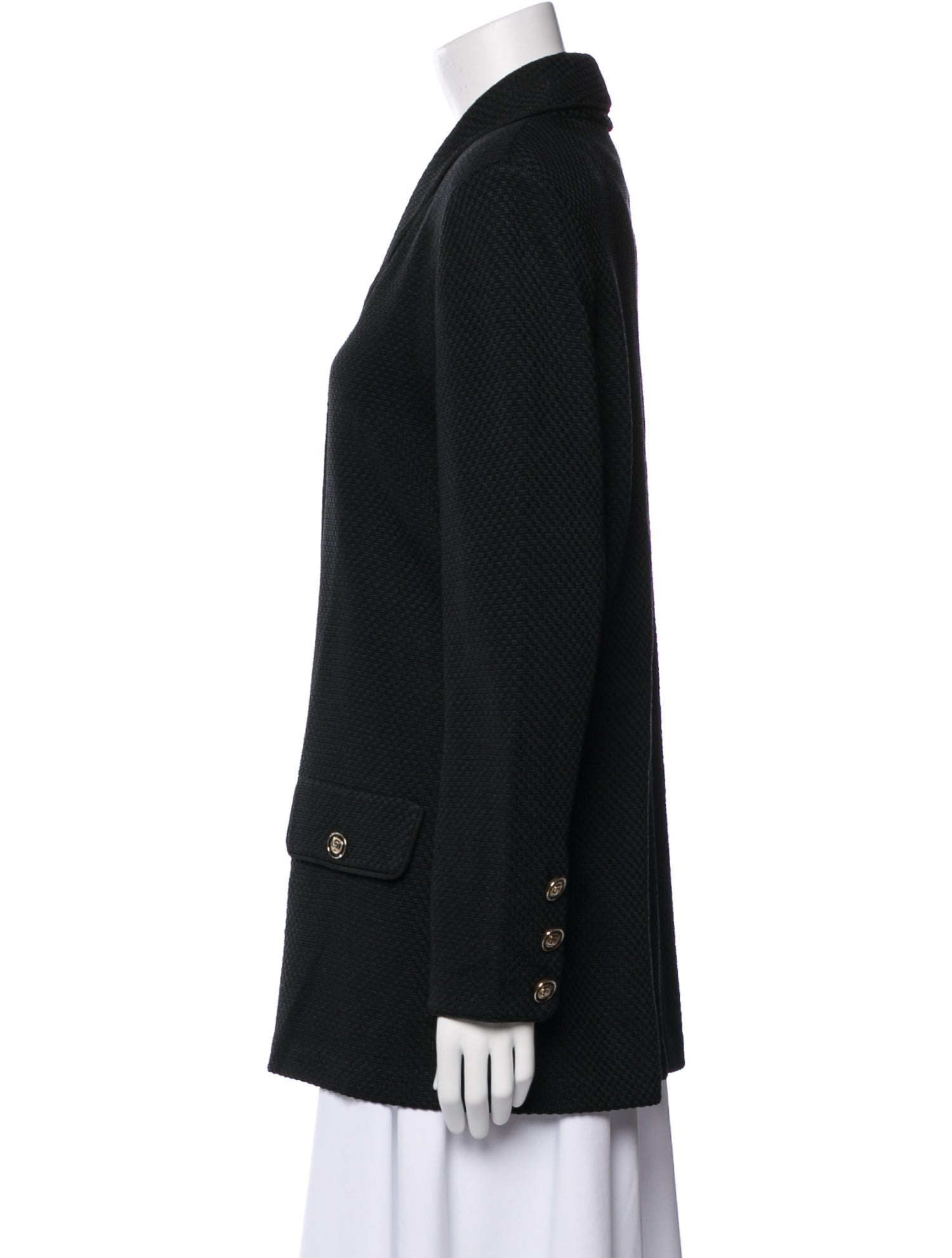 St. John Collection Wool Houndstooth Print Blazer