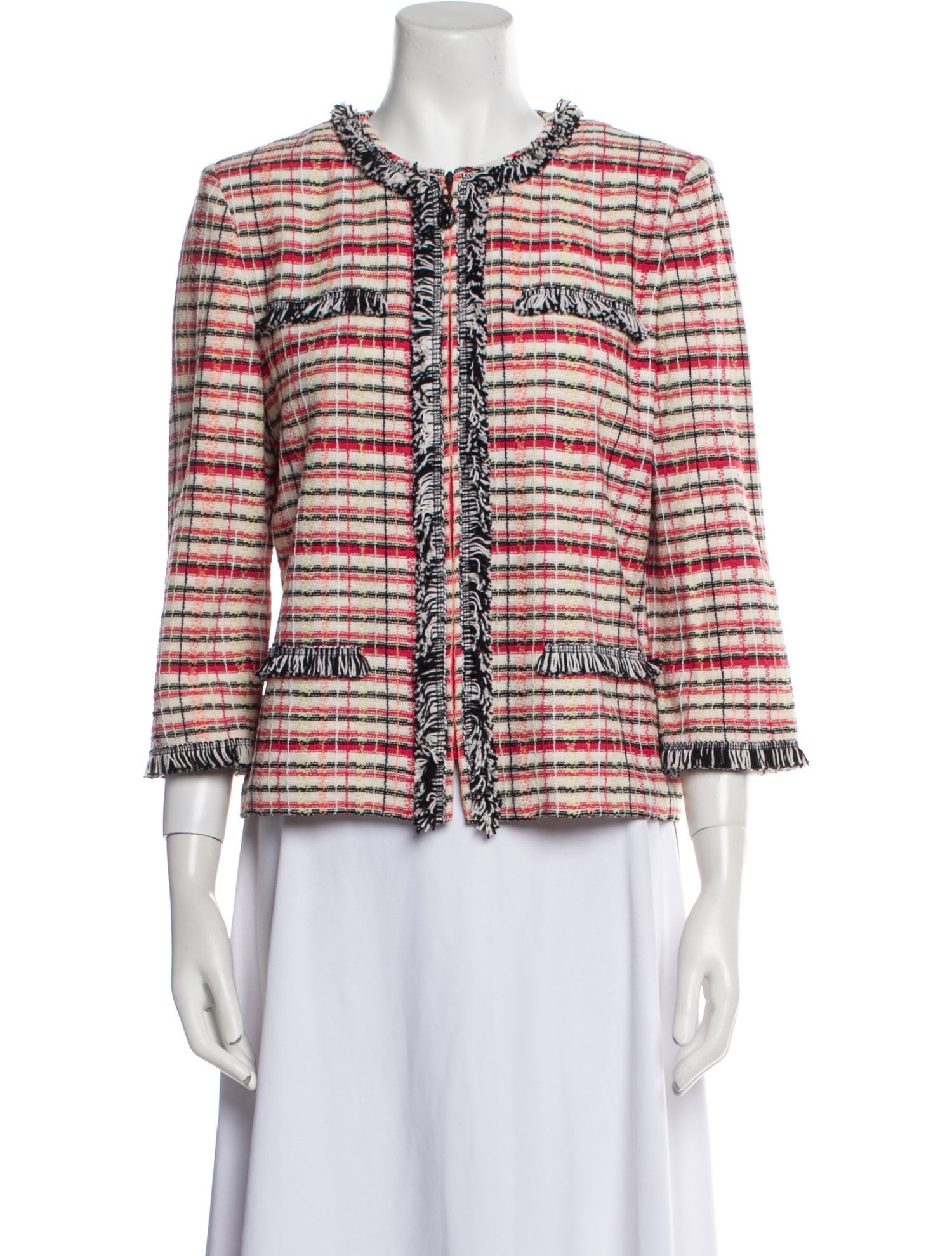 St. John Collection Wool Tweed Pattern Evening Jacket