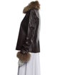 St. John Collection Lamb Leather Fur Jacket