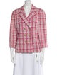 St. John Collection Wool Plaid Print Blazer
