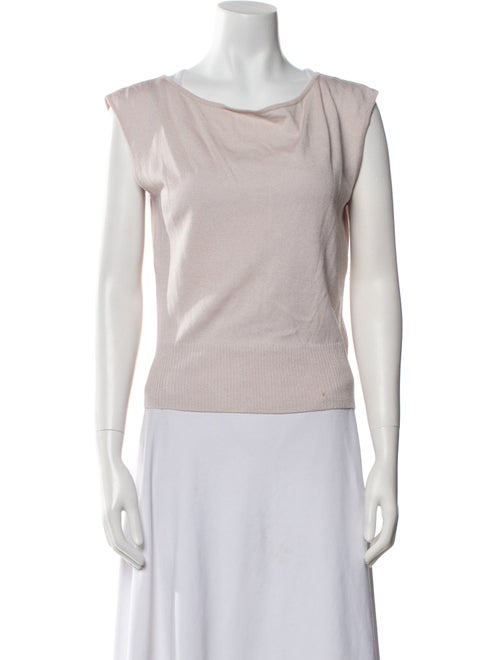 St. John Collection Bateau Neckline Sleeveless Top
