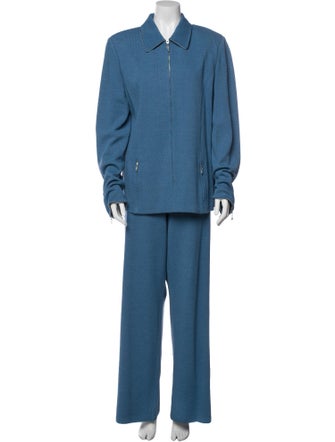 St. John Collection Wool Pant Set