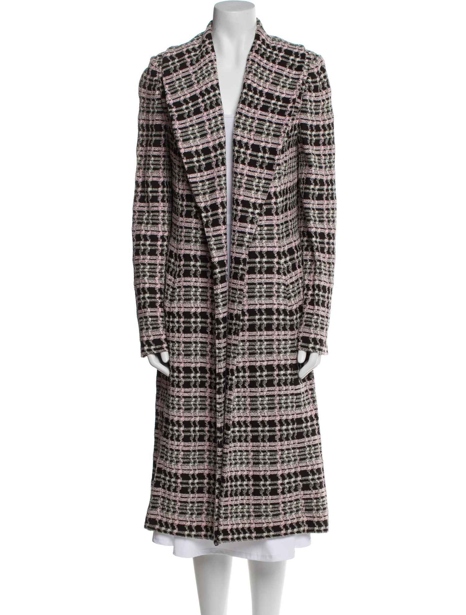 St. John Collection Plaid Print Coat