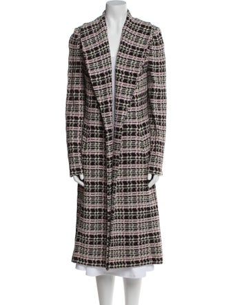 St. John Collection Plaid Print Coat