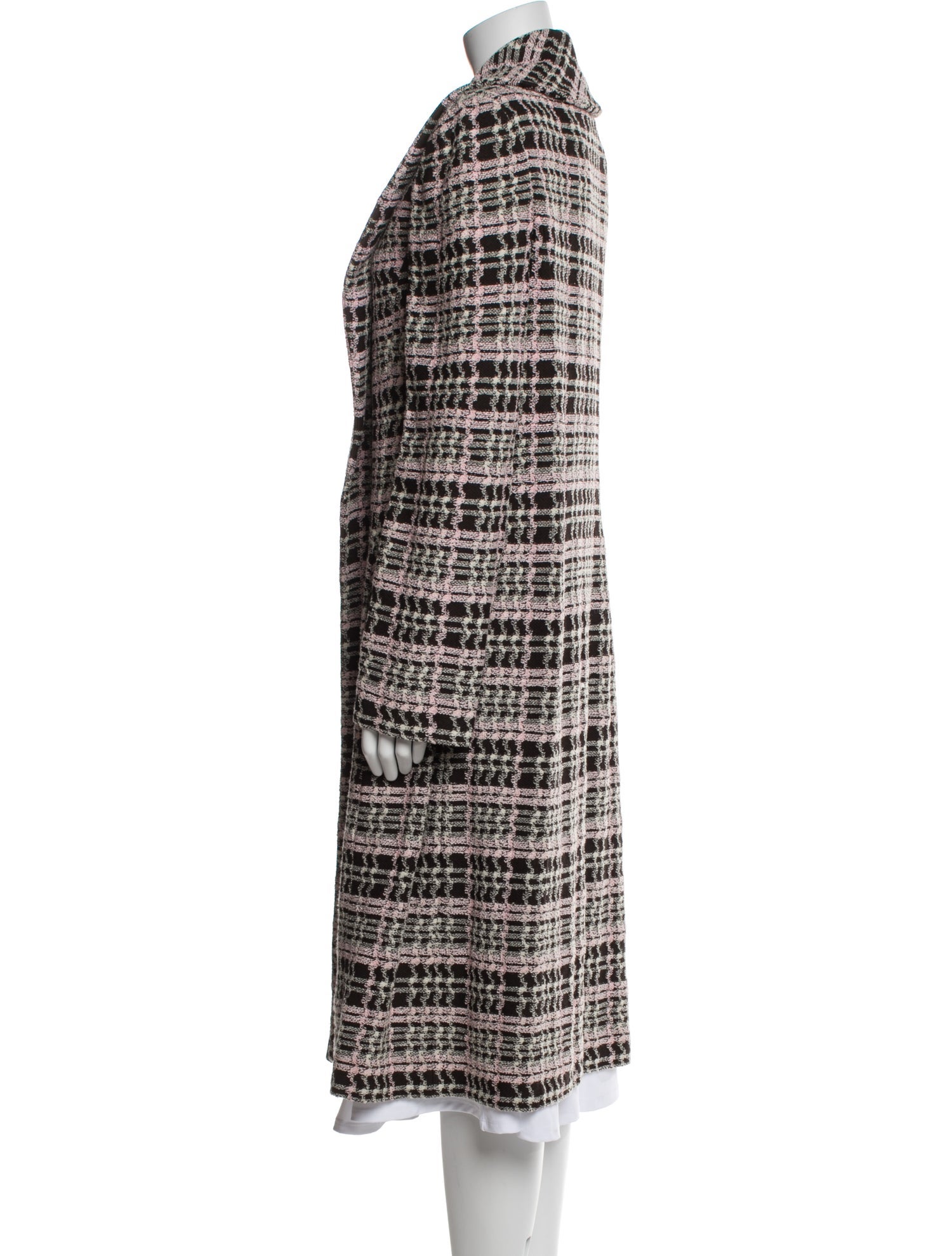 St. John Collection Plaid Print Coat