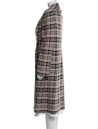 St. John Collection Plaid Print Coat