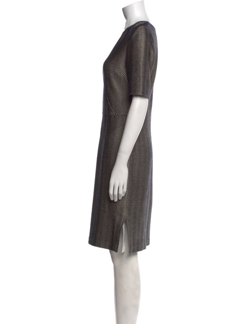 St. John Collection V-Neck Knee-Length Dress