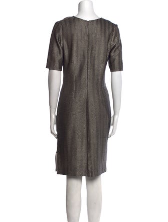 St. John Collection V-Neck Knee-Length Dress