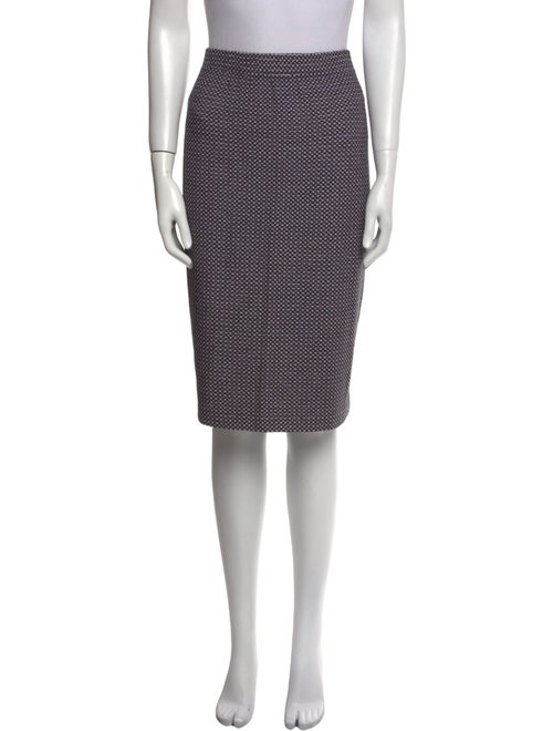 St. John Collection Plaid Print Knee-Length Skirt