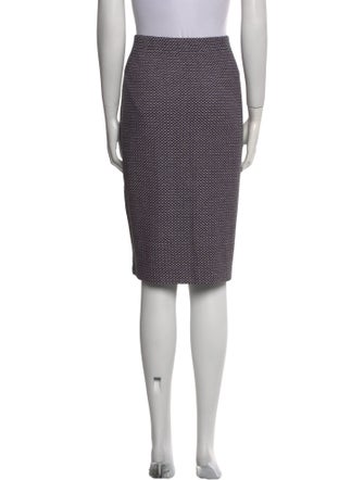 St. John Collection Plaid Print Knee-Length Skirt
