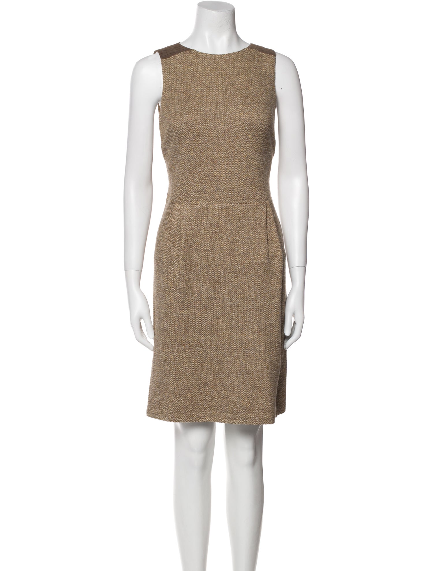 St. John Collection Bateau Neckline Mini Dress