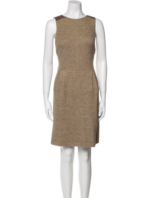 St. John Collection Bateau Neckline Mini Dress