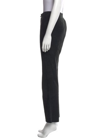 St. John Collection Leather Straight Leg Pants