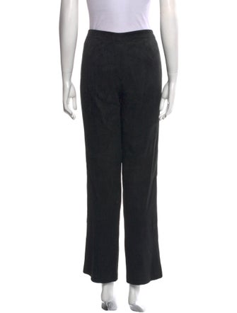St. John Collection Leather Straight Leg Pants