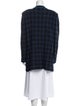 St. John Collection Plaid Print V-Neck Sweater