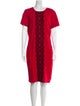 St. John Collection Scoop Neck Knee-Length Dress