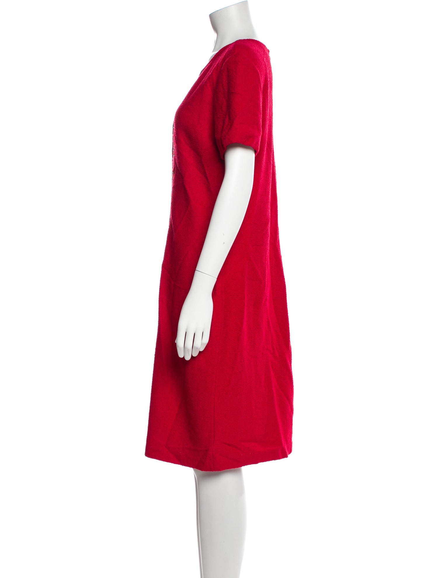 St. John Collection Scoop Neck Knee-Length Dress
