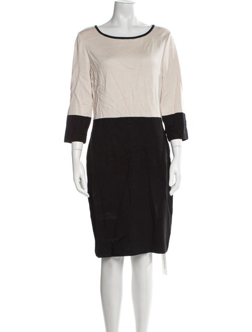 St. John Collection Colorblock Pattern Knee-Length Dress
