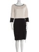 St. John Collection Colorblock Pattern Knee-Length Dress
