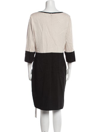 St. John Collection Colorblock Pattern Knee-Length Dress