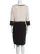 St. John Collection Colorblock Pattern Knee-Length Dress