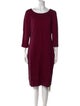 St. John Collection Wool Knee-Length Dress