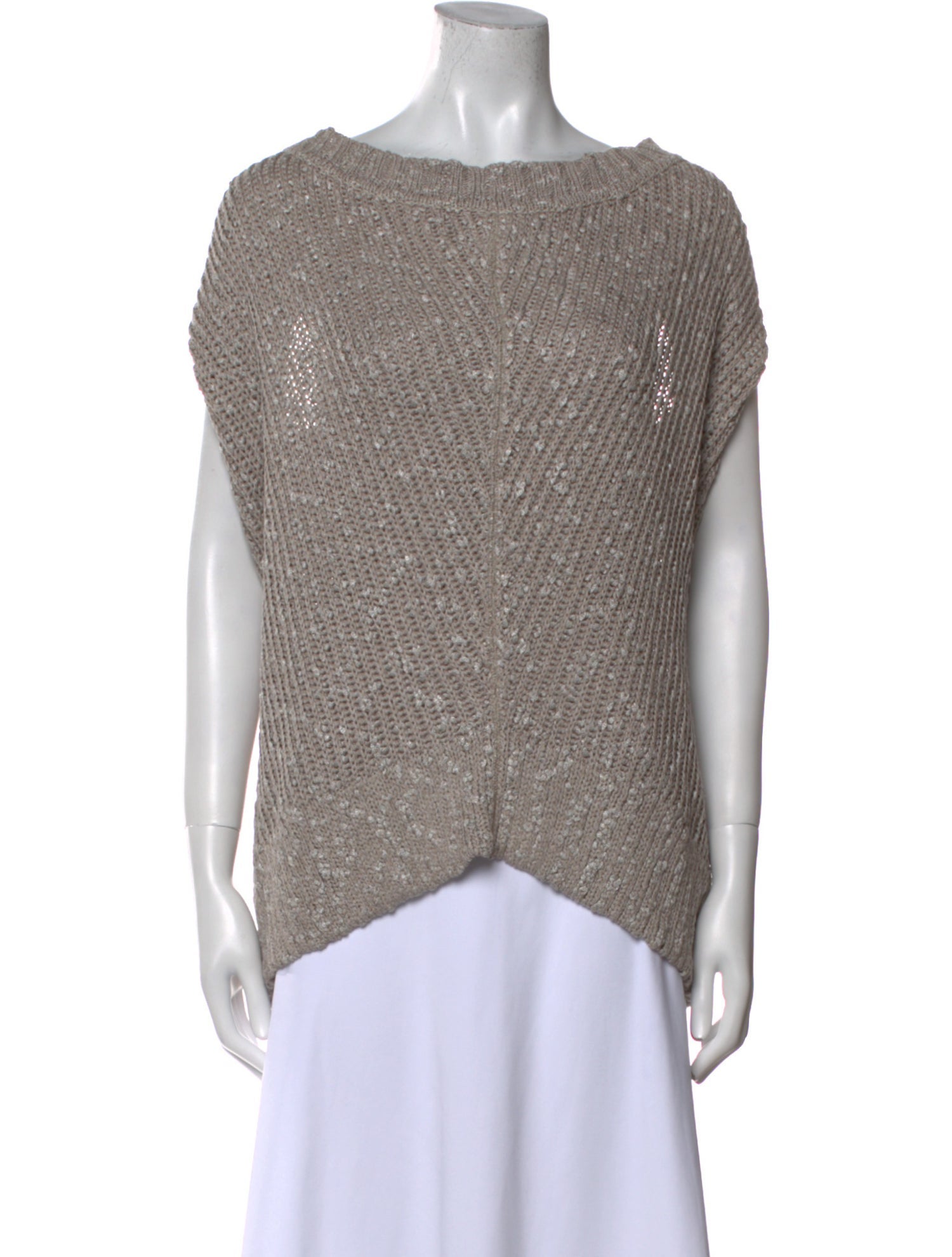 St. John Collection Bateau Neckline Short Sleeve Top