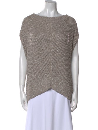 St. John Collection Bateau Neckline Short Sleeve Top