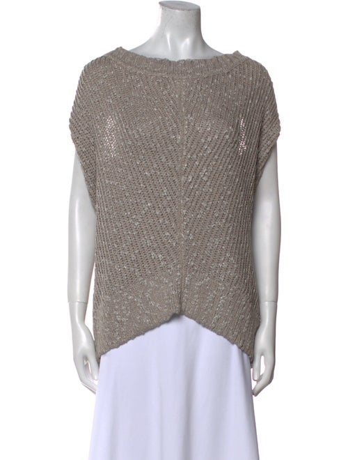 St. John Collection Bateau Neckline Short Sleeve Top