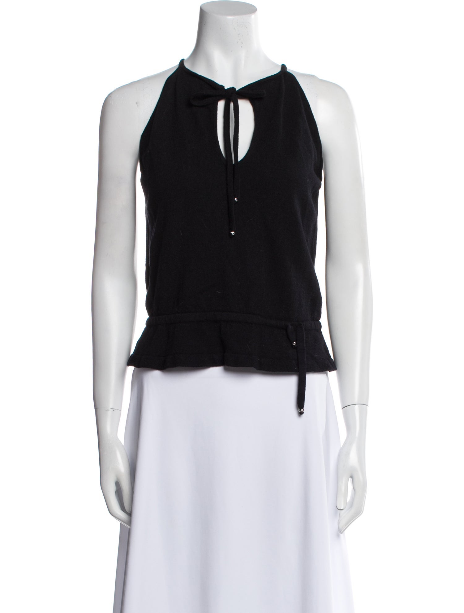 St. John Collection Halterneck Sleeveless Crop Top