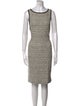 St. John Collection Bateau Neckline Knee-Length Dress