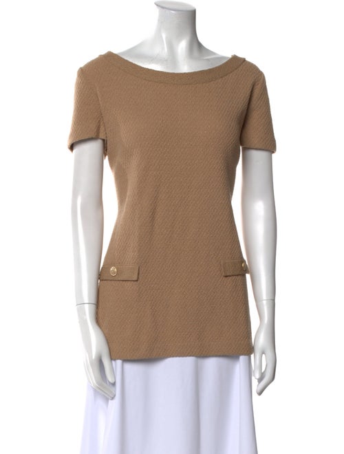 St. John Collection Wool Bateau Neckline T-Shirt
