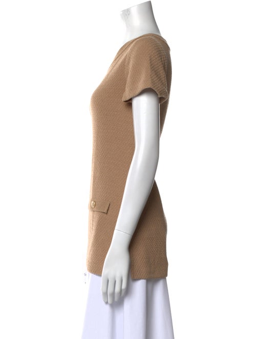 St. John Collection Wool Bateau Neckline T-Shirt