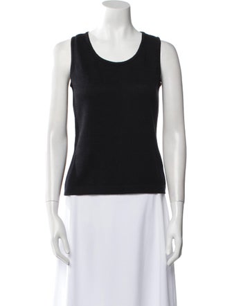 St. John Collection Wool Scoop Neck Top