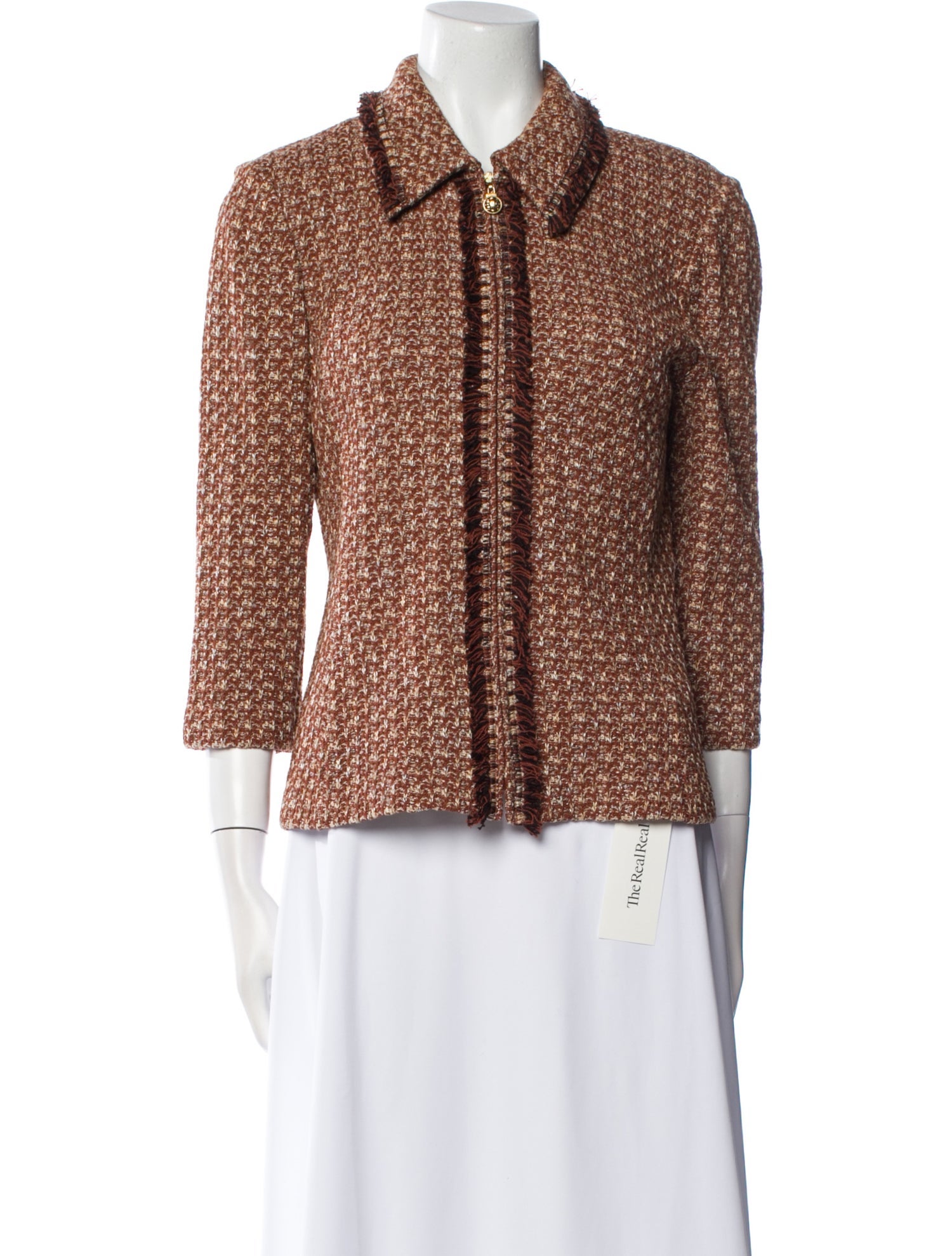 St. John Collection Wool Tweed Pattern Jacket