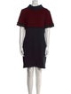 St. John Collection Mock Neck Knee-Length Dress