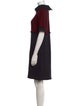 St. John Collection Mock Neck Knee-Length Dress
