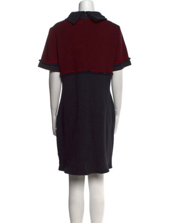 St. John Collection Mock Neck Knee-Length Dress
