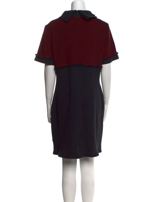 St. John Collection Mock Neck Knee-Length Dress