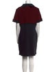 St. John Collection Mock Neck Knee-Length Dress
