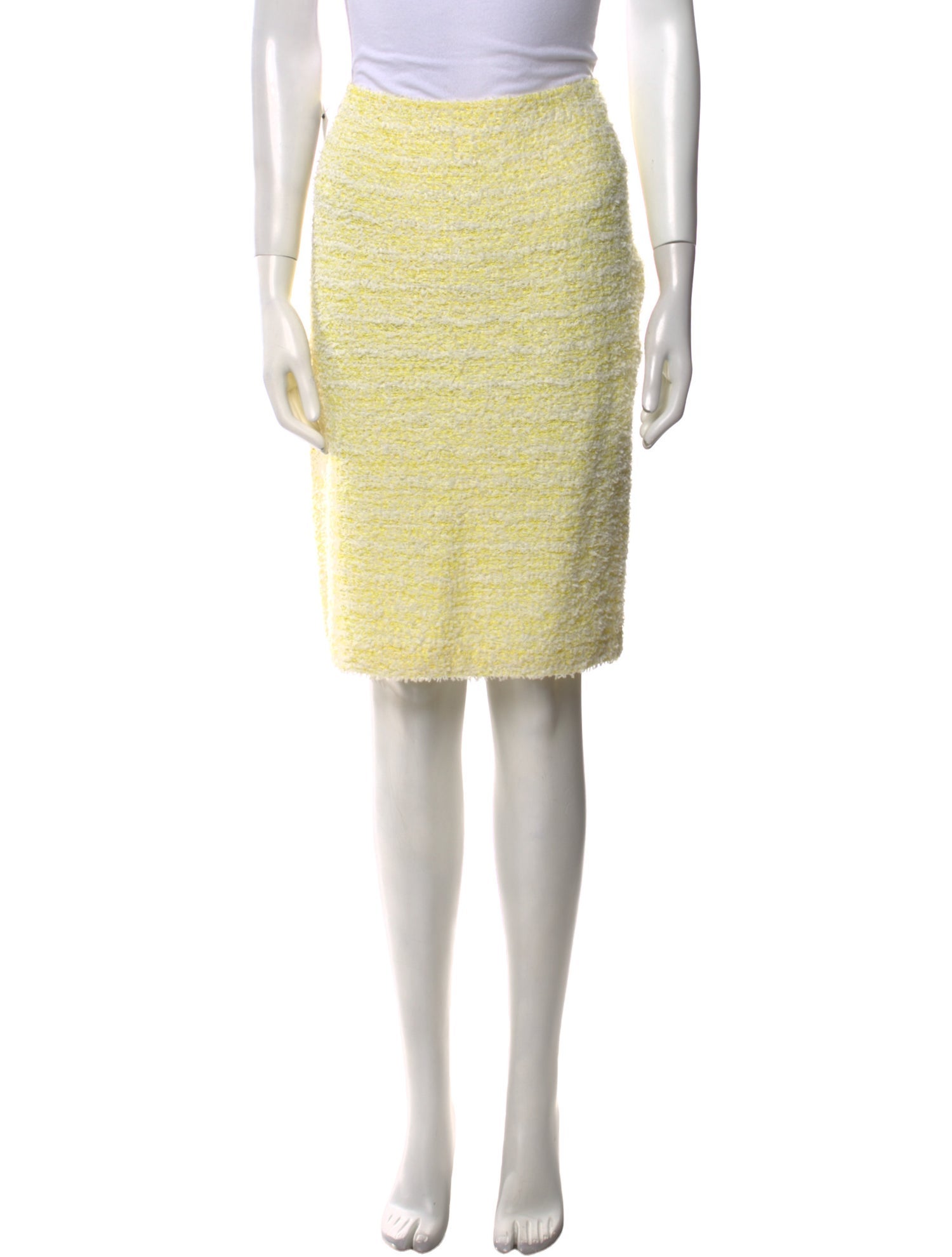 St. John Collection Tweed Pattern Knee-Length Skirt